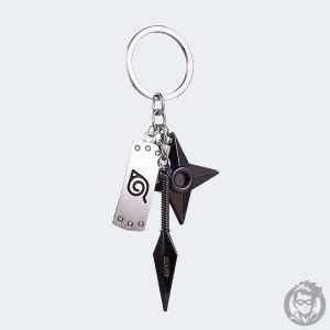 Llavero Naruto, Bandana, Kunai y Shuriken
